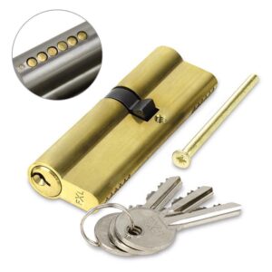 FortXLocks Anti-Drill Euro-Cylinder 6 Pin Brass Door Lock